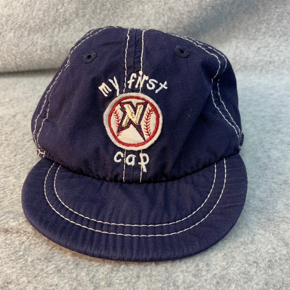 My First Cap Naturals Infant Navy New Era Baseball Hat Embroidered Elastic OSFM